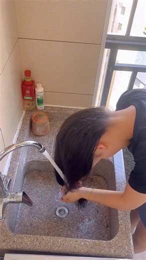 Silky Long Hair Wash ASMR ✨ Jasmine Camellia Ritual 🫧 #hairwash #ASMR #longhair #satisfying #hair