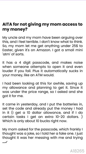 38K views · 40 reactions | AITA for  not giving   鸞 my mom access to my money? #aita #storyvibes #dramaalert | Neil Radley | Facebook