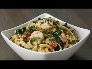 One-Pot Shrimp And Spinach Fettuccine Alfredo
