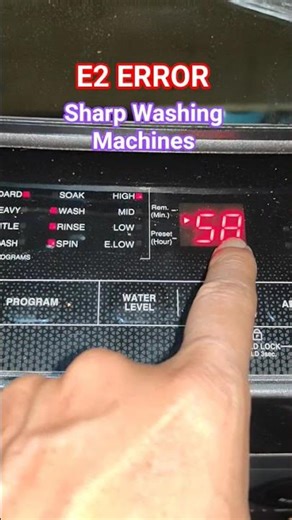 Sharp Washing machine E2 ERROR #sharp #washingmachine #fyp