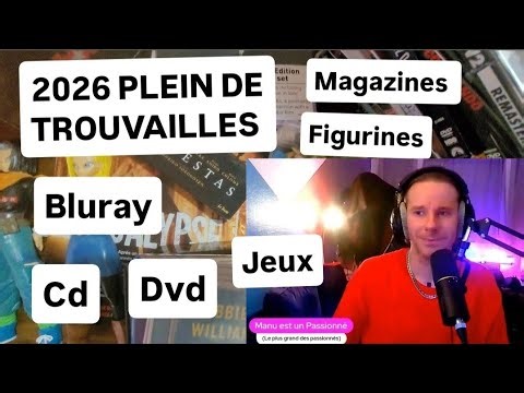 2️⃣0️⃣2️⃣6️⃣ PLEIN DE TROUVAILLES🤩 Bluray, Dvd, Cd, Jeux, Figurines, Magazines. BONNE ANNÉE À TOUS 🥳
