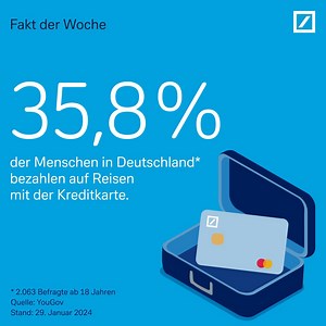 In den Osterferien machen einige ihren ersten Urlaub des Jahres. Ein fester Begleiter: Die Kreditkarte. Mit unserer Mastercard Gold können Sie bei der Buchung Geld sparen und sind auf Auslandsreisen krankenversichert: deutsche-bank.de/kreditkarte | Deutsche Bank AG