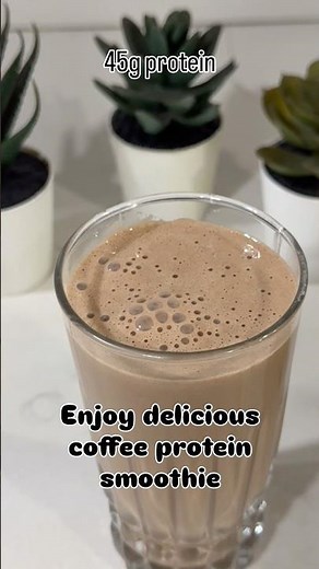 Day 2- Coffee protein smoothie #therecieeditmk #smoothie #coffeesmoothie