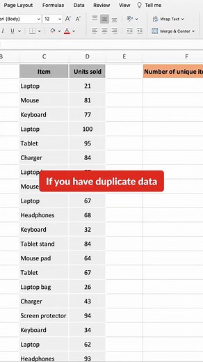 How to Count Unique Values in #Excel Using COUNTA and UNIQUE | Data Driven Insights