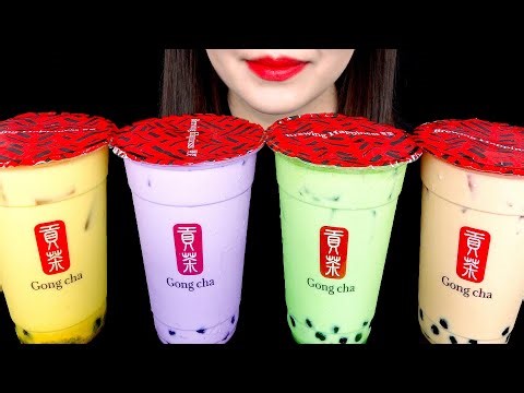 ASMR BUBBLE MILK TEA BOBA TEA TAPIOCA PEARLS 공차 버블티 밀크티 먹방 MUKBANG DRINKING SOUNDS 咀嚼音 | ZOEY ASMR