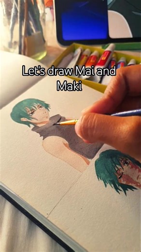 Drawing Mai and Maki || Jujutsu kaisen #art #animeeart #jujutsukaisen #viral #shorts