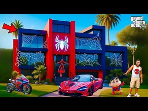 Franklin & Shinchan Found Spiderman Hidden Mansion in Gta 5 Telugu
