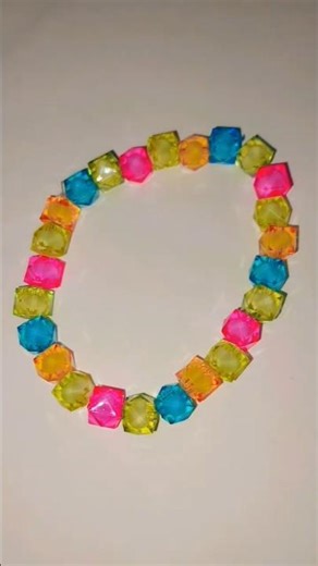 ✨ DIY Colorful Cube Beads Bracelet | Easy Handmade Jewelry #stonebeads #handmade #diy