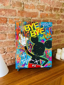 Mickey Mouse Pop Art Canvas Print: Handpainted Modern Cartoon Wall Decor - Etsy Canada