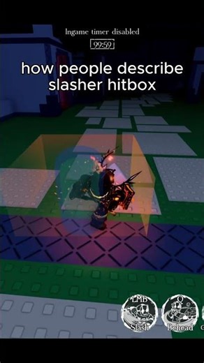 how people describes slasher hitbox vs slasher real hitbox #roblox #memes #funny #forsaken