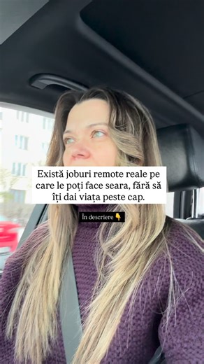 👉 Asigură-te mai întâi că mă urmărești, ca să îți pot trimite detaliile în DM. Există joburi remote reale pe care le poți face după ora 17:00, fără să îți dai viața peste cap. Dacă ai un job full time și cauți un venit extra, iată câteva exemple concrete 👇 ⸻ 1️⃣ Customer Support Remote Potrivit dacă îți place să comunici și să ajuți oamenii. Poți lucra pe chat, email sau suport clienți, inclusiv seara. 🔗 Exemple de platforme: • LiveOps • Working Solutions • ModSquad • Arise ⸻ 2️⃣ Meditații on