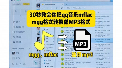 30秒教会你把qq音乐mflac，mgg格式转换成MP3格式