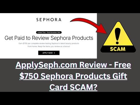 ApplySeph.com Review - Free $750 Sephora Products Gift Card SCAM?