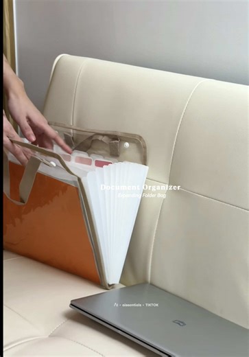 Organize Important Documents with an Expanding Folder Bag