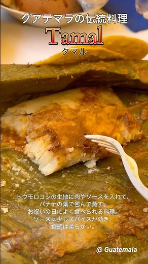 グアテマラの伝統料理”Tamal”