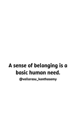 The Importance of Community - A sense of belonging is a basic human need.
