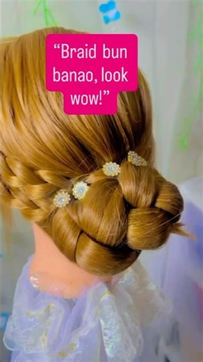 Elegant Braided Updo Hairstyle | Easy Party & Wedding Look #shorts