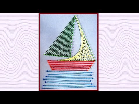 String Art Designs - String Art Boat Making by Sonia Goyal