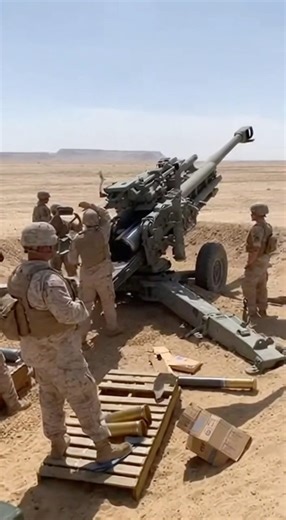 Howitzer 155mm military training footage #shorts
