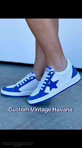 💙🤍 THEY’RE HERE, THEY’RE HERE, THEY’RE REALLY HERE! 💙🤍 Our newest Vintage Havana custom shoes are now available in store and online! You know the drill - don’t snooze on these, they’ll go fast! 💨 https://www.shoploveletters.com/products/blue-game-day-sneaks | Love Letters