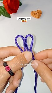 Dragonfly knot simpul capung yg sangat mudah, siapapun pasti bisa membuat nya. 🥰🥰 #MacrameArt #Craft #Dragonflyknot | Zahra Choir