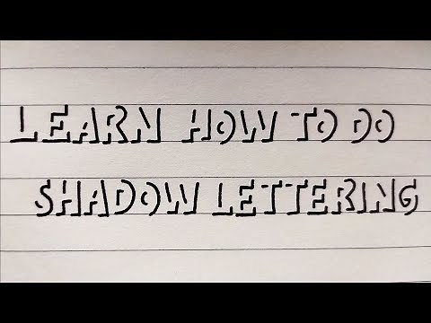 Learn How To Do Shadow Lettering (uppercase & lowercase letters, numbers, and shapes)
