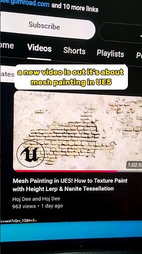 Mesh painting with texture color in unreal engine 5! #material #gamedev #ue5 #cgi
