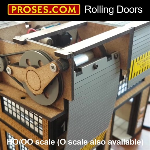 Video of Rolling Door Kits for HO and O Scales The door mechanisms used in our HO/OO and O scale engine houses are also available as standalone kits. The kits come pre-built; simply add power and incorporate them into your custom projects. #Model #ModelTrains #HOscale #Oscale #ModelTrainLayout #WorkingModels #modelkits | Proses Smart Tools for Model Trains, Railways, Railroads