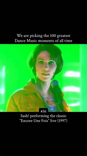 EDM US on Instagram: "Sash! Performing the classic Encore Une Fois live (1997) Back in 1997, Sash brought their dance energy to Top of the Pops when they hit the stage with Encore Une Fois. The track was already a hit across Europe, French vocals, amazing rhythm and that unforgettable chant. This performance marked a moment where dance music crossed over into pop culture, proving that a club anthem could dominate charts."