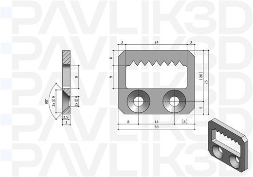 3D Model-3d Printing of a Picture Hanger - Etsy Canada