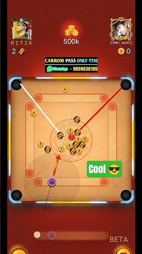 Watch How I finish the game in single turn 😉 Carrom pool 🔥|| #shorts
