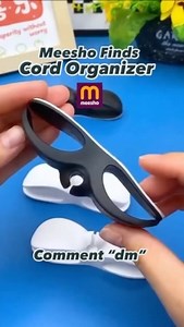 1M views · 1.2K reactions | “Keep your space clutter-free with our top-quality cord organizer! Perfect for home, office, or travel, this essential tool helps you manage cables effortlessly. #CordOrganizer #TidyDesk #HomeEssentials #OfficeOrganization #TravelGear #CableManagement #MeeshoFinds #SpaceSaver #ClutterFree | Product Realm | Facebook