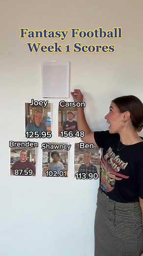 Will this standing last? Absolutely not. How do our scores look? #fantasyfootball #popashot #ChewTheVibes #fyp #fypシ #fypage #duet #dancemoms