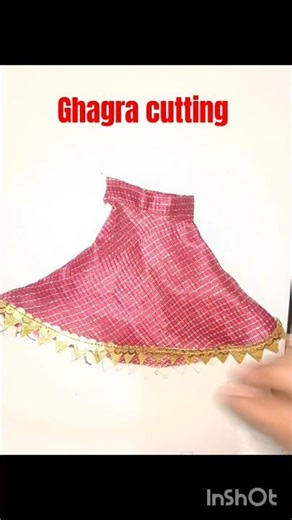 आसान तरीके से घागरा बनाना सीखे|beautiful ghagra stitching tutorial|step by step for beginners#storts