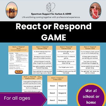 Reacting vs Responding Game Awareness Regulation Social Emotional Skills SEL