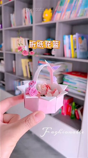 paper crafts creator on Instagram: "Title: Pretty Origami Flower Basket Hashtag: #PaperCraft #OrigamiArt #DIYBasket #PaperFlowers #HandmadeDecor #CraftInspiration #OrigamiDesign #DIYProjects #CreativeCrafts #PaperFolding"