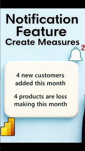 Notification feature in power bi - create measures