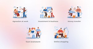 Money Transfer - Big Character Tool Set Concepts