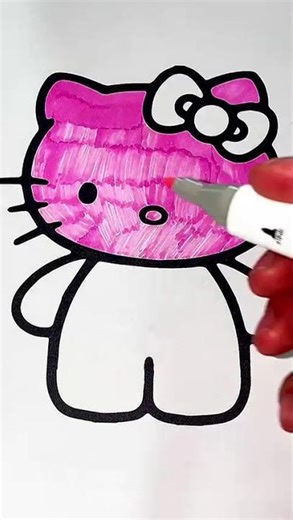 Hello Kitty Coloring Fun! 🐱💖 Cutest Pages Ever!#hellokitty #hellokittycoloring #kawaii #kawaiiart