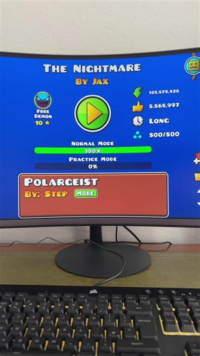 The nightmare 100% #geometrydash #gaming #gd #fun #mods | geometrydash