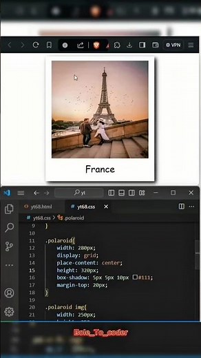 How To create This Frame Using HTML,CSS🤫#shorts