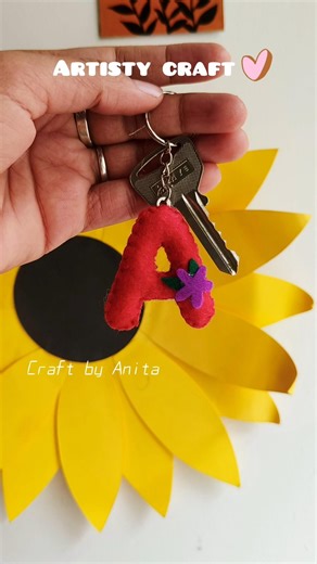 DIY key chain from felt sheet #diy #shorts #artistycraft