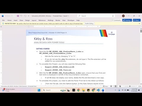 New Perspectives Excel 365 | Module 10: SAM Project A Kirby & Ross
