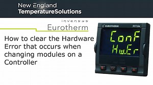 How to clear a Hardware Error caused by changing modules on a Eurotherm Temperature Controller