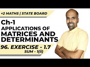 Class 12 | Ex - 1.7 | Q.No. 1(ii) | Applications of Matrices & Determinants State Board | ram maths