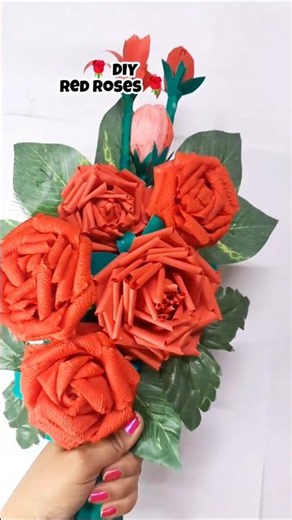 Redrose from paper | flower from paper #shorts #sorts #craft #diy #artandcraft