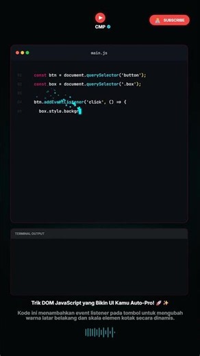 Trik DOM JavaScript yang Bikin UI Kamu Auto-Pro! 🚀✨