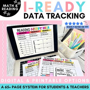 i-Ready Data Tracking and Goal Sheet for MATH and READING
