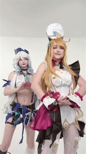 the best genshin duo tehe @smeeps_cos #cosplay #fyp #genshinimpact #cosplaydance #furina