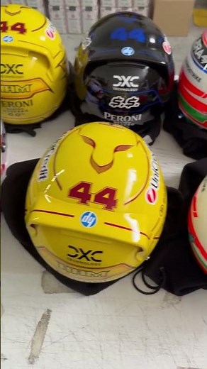 SET OF F1 HELMETS READY TO GO! SENNA, SCHUMACHER, HAMILTON, MANSELL, NORRIS, SONNY HAYES AND MORE